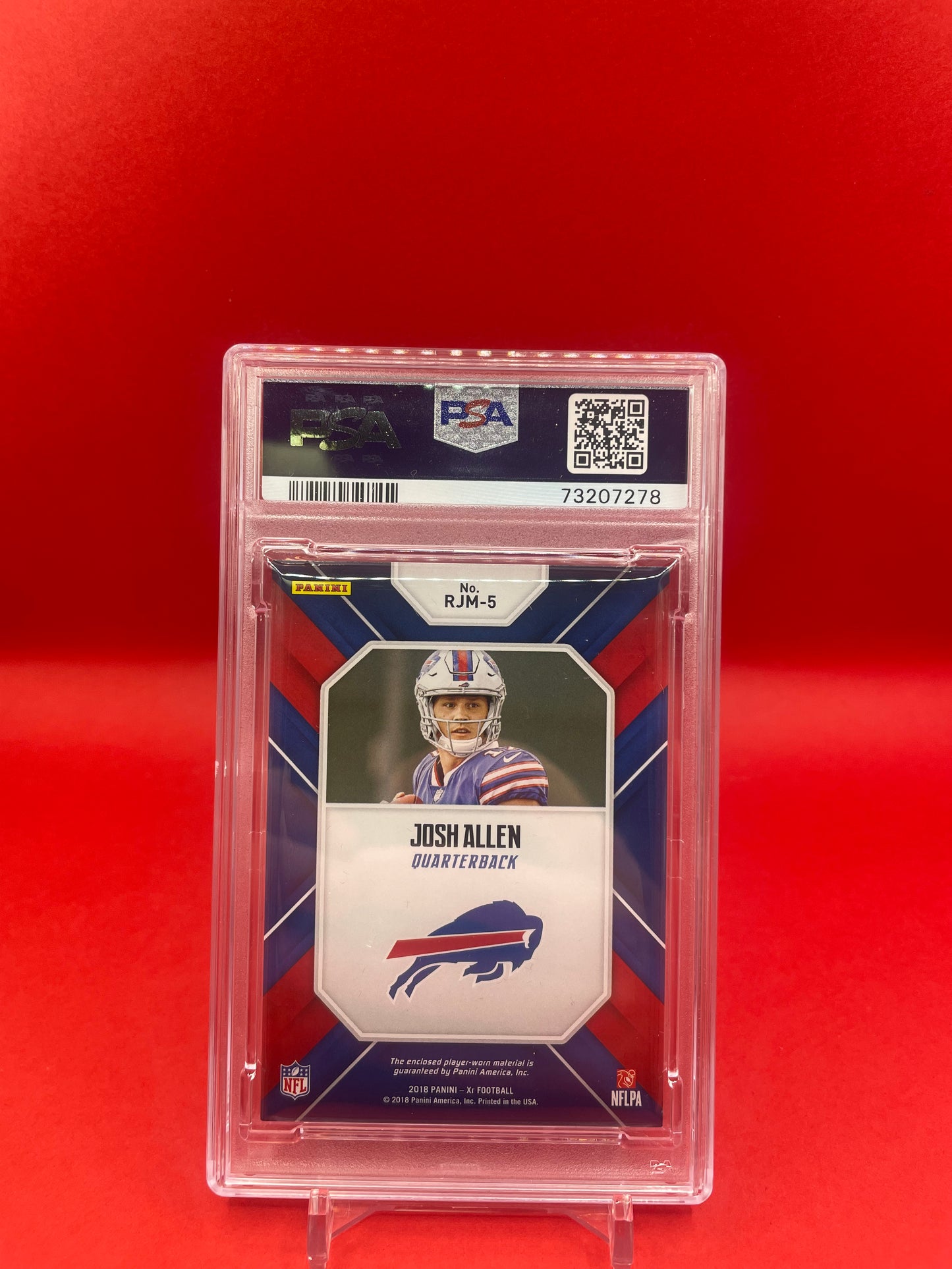 2019 #RJM5 JOSH ALLEN PANINI XR 43/49 POP 1 NONE HIGHER - PSA 8 NM-MT