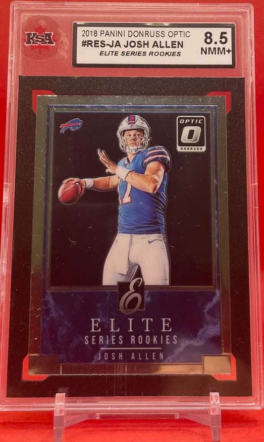 2018 #RES-JA JOSH ALLEN PANINI DONRUSS OPTIC ELITE SERIES - KSA 8.5 NMM+