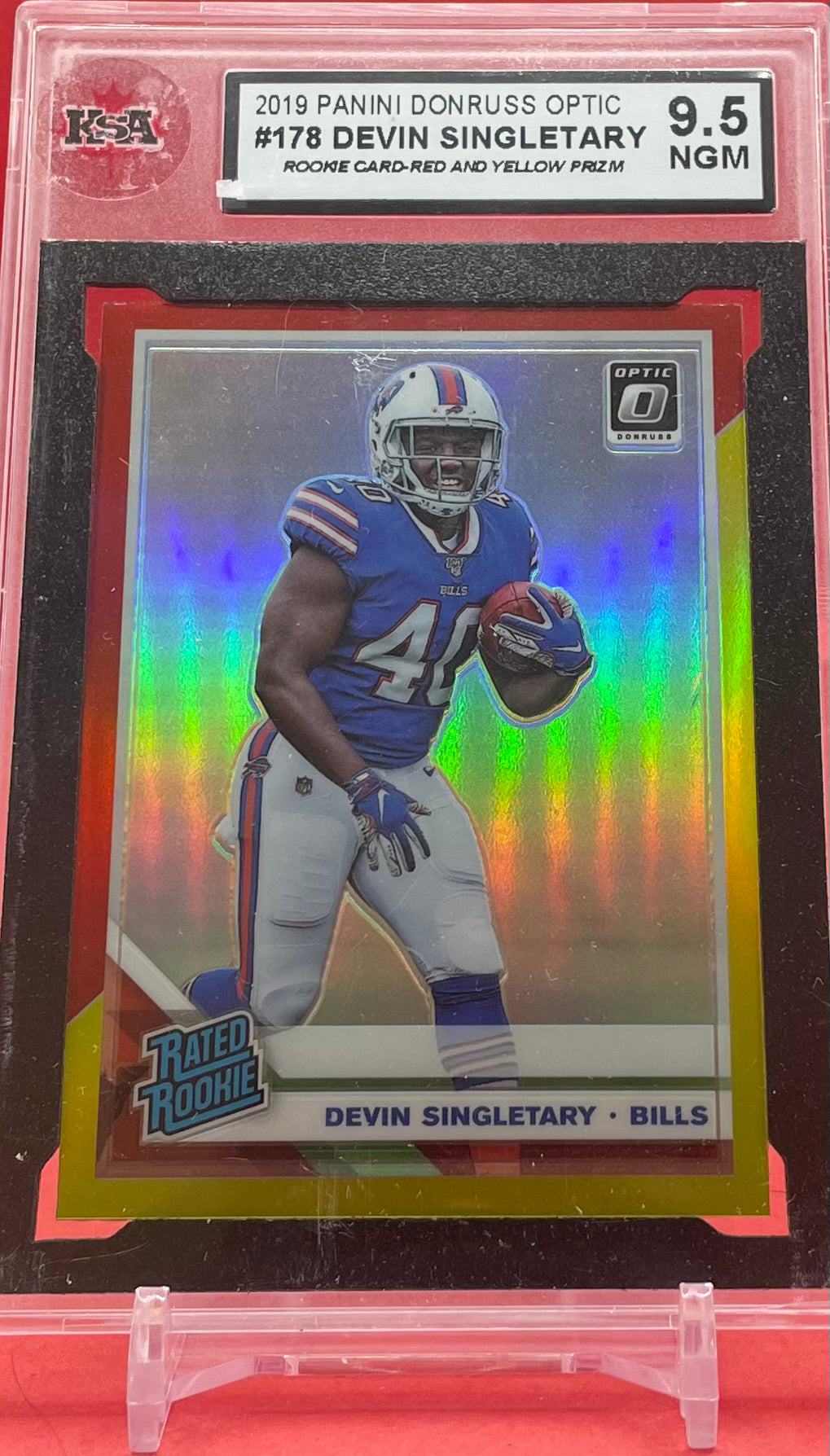 2019 #178 DEVIN SINGLETARY PANINI DONRUSS OPTIC - KSA 9.5 NGM