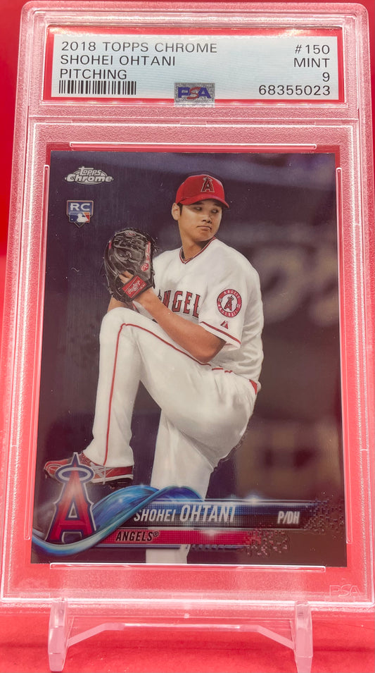 2018 SHOHEI OHTANI TOPPS CHROME PITCHING RC- PSA 9 MINT