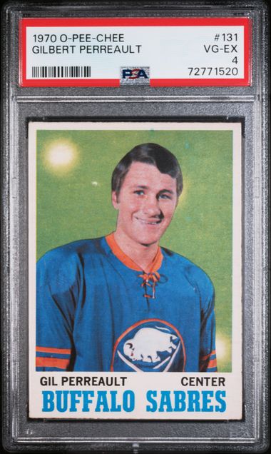 1970 GILBERT PERREAULT O-PEE-CHEE HOF RC - PSA 4 VG-EX