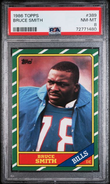 1986 BRUCE SMITH TOPPS UNDER-GRADED- PSA 8 NM-MT