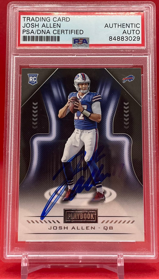 2018 JOSH ALLEN TRADING CARD DNA CERTIFIED - PSA AUTHENTIC AUTO