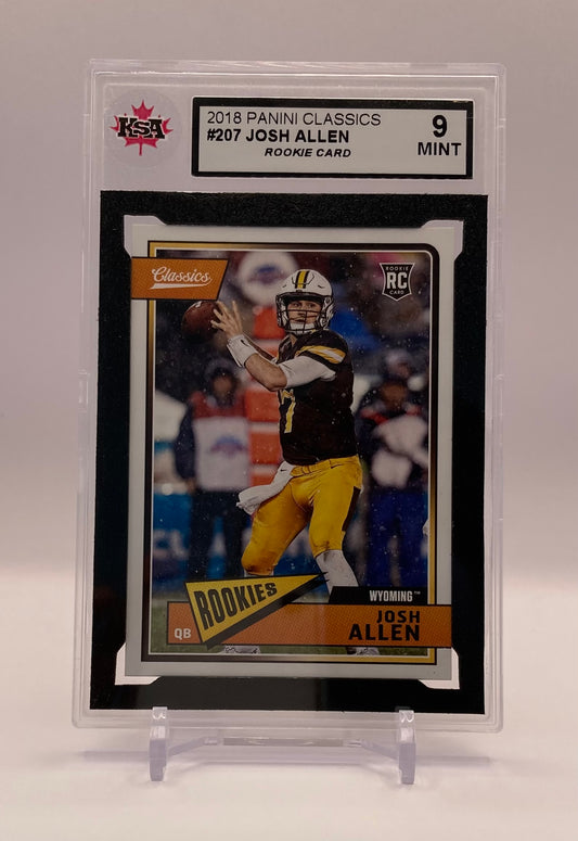 2018 #207 JOSH ALLEN PANINI CLASSICS - KSA 9 MINT