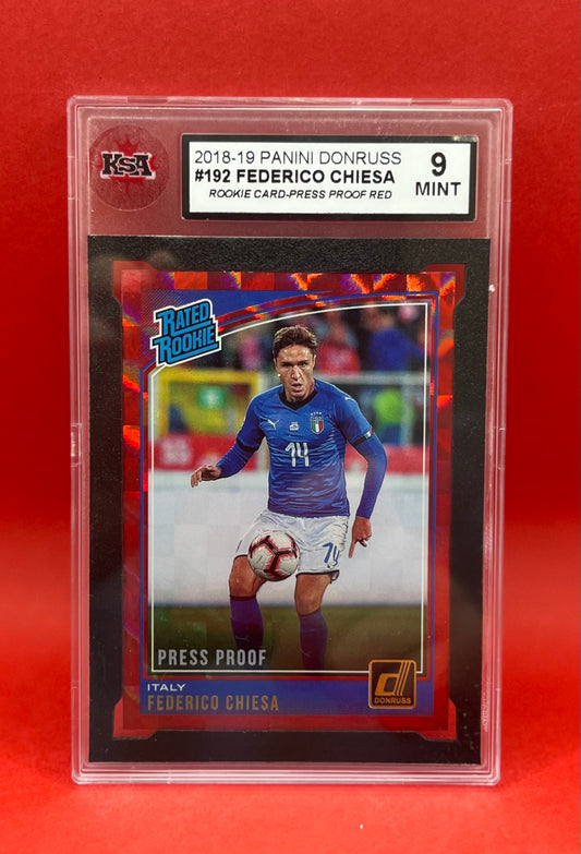 2018-19 #192 FEDERICO CHIESA PANINI DONRUSS RED PRESS PROOF - KSA 9 MINT