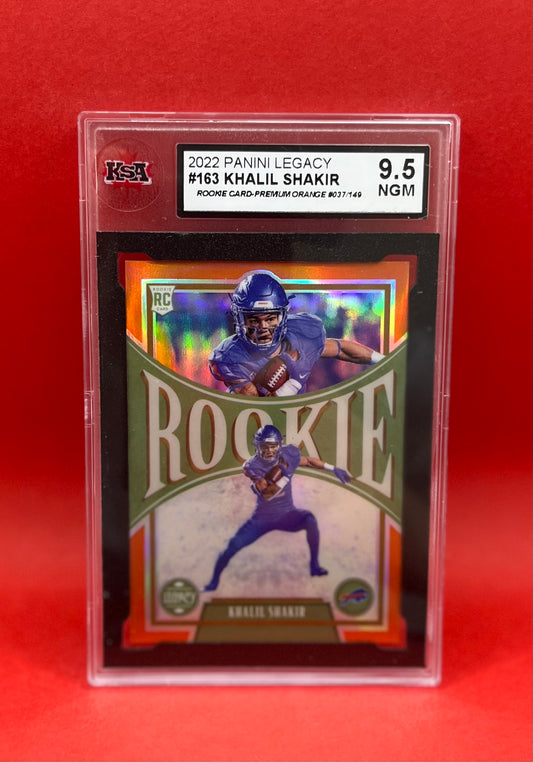 2022 #163 KHALIL SHAKIR PANINI LEGACY ORANGE 37/149 - KSA 9.5 NGM