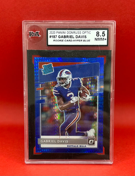 2020 #187 GABRIEL DAVIS PANINI DONRUSS OPTIC HYPER BLUE - KSA 8.5 NMM+