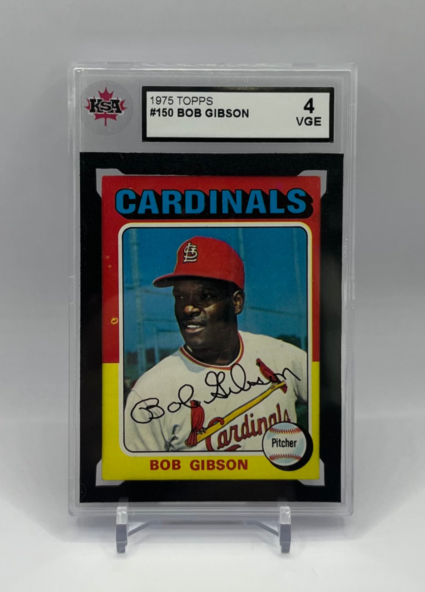 1975 #150 BOB GIBSON TOPPS - KSA 4 VGE