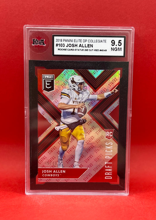 2018 #103 JOSH ALLEN PANINI ELITE DP COLLEGIATE RED 48/49 - KSA 9.5 NGM