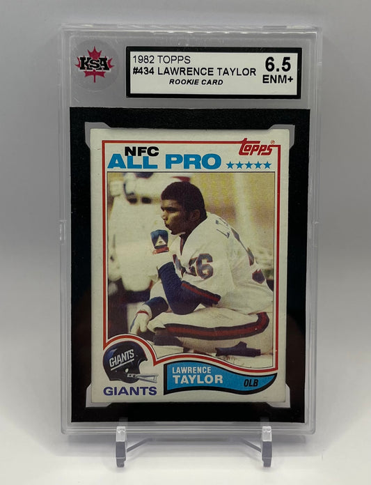 1982 #434 LAWRENCE TAYLOR TOPPS ROOKIE - KSA 6.5 ENM+