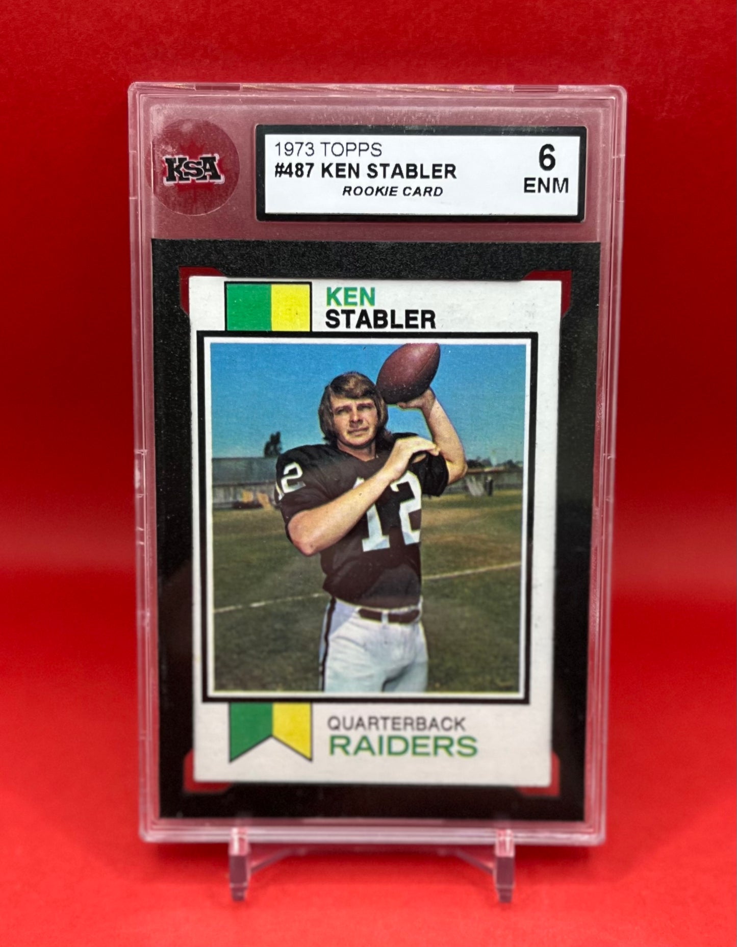 1973 #487 KEN STABLER TOPPS - KSA 6 ENM