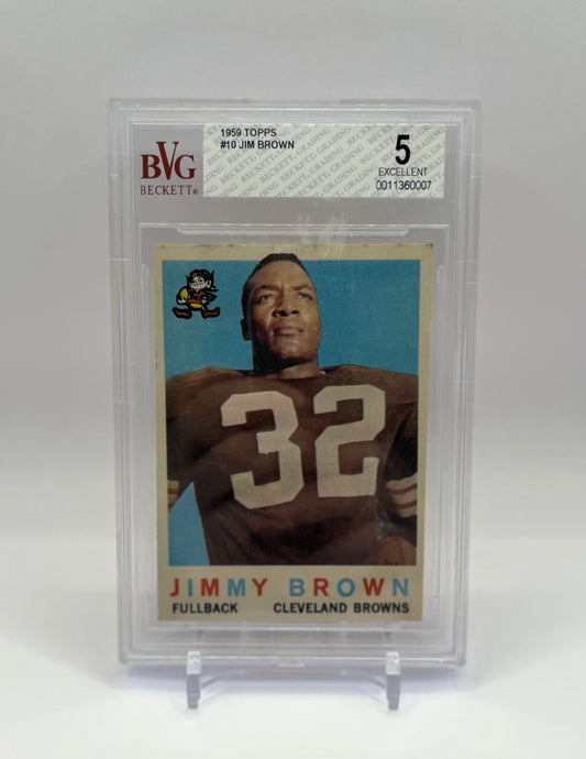 1959 #10 JIM BROWN TOPPS - BECKETT 5 EX