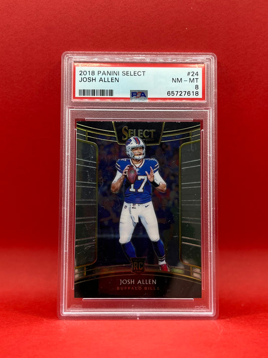 2018 #24 JOSH ALLEN PANINI SELECT - PSA 8 NM-MT