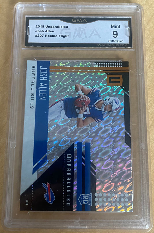 2018 #207 JOSH ALLEN ROOKIE FLIGHT - GMA 9 MINT