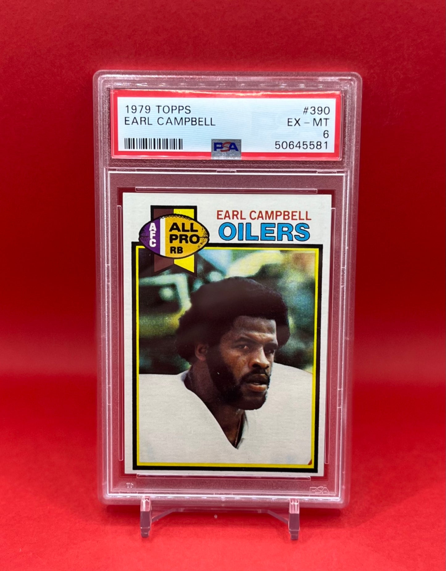 1979 #390 EARL CAMPBELL TOPPS - PSA 6 EX-MT