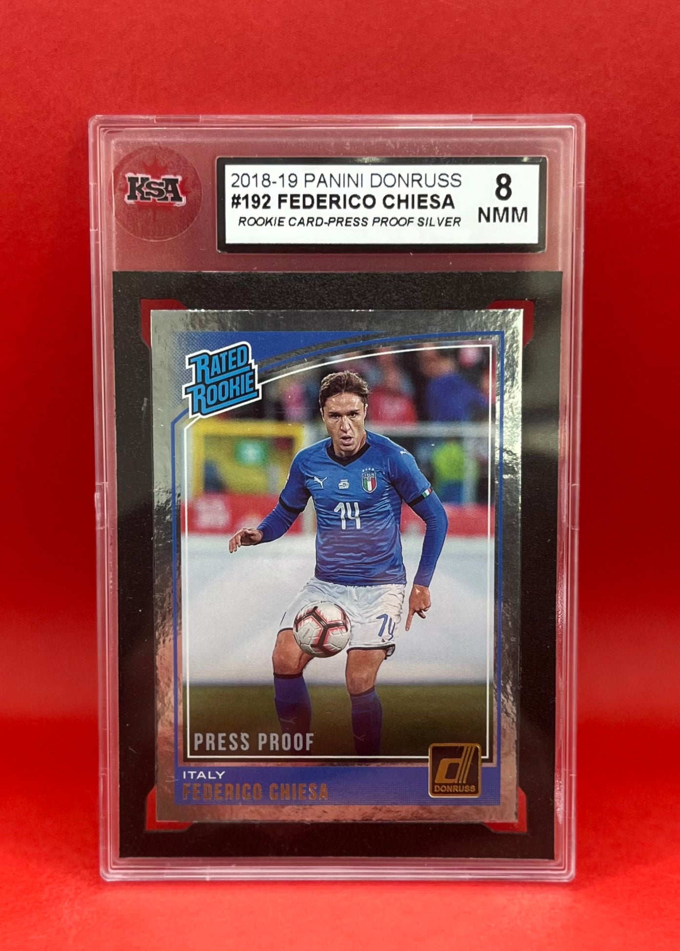 2018-19 #192 FEDERICO CHIESA PANINI DONRUSS PRESS PROOF SILVER - KSA 8 NMM