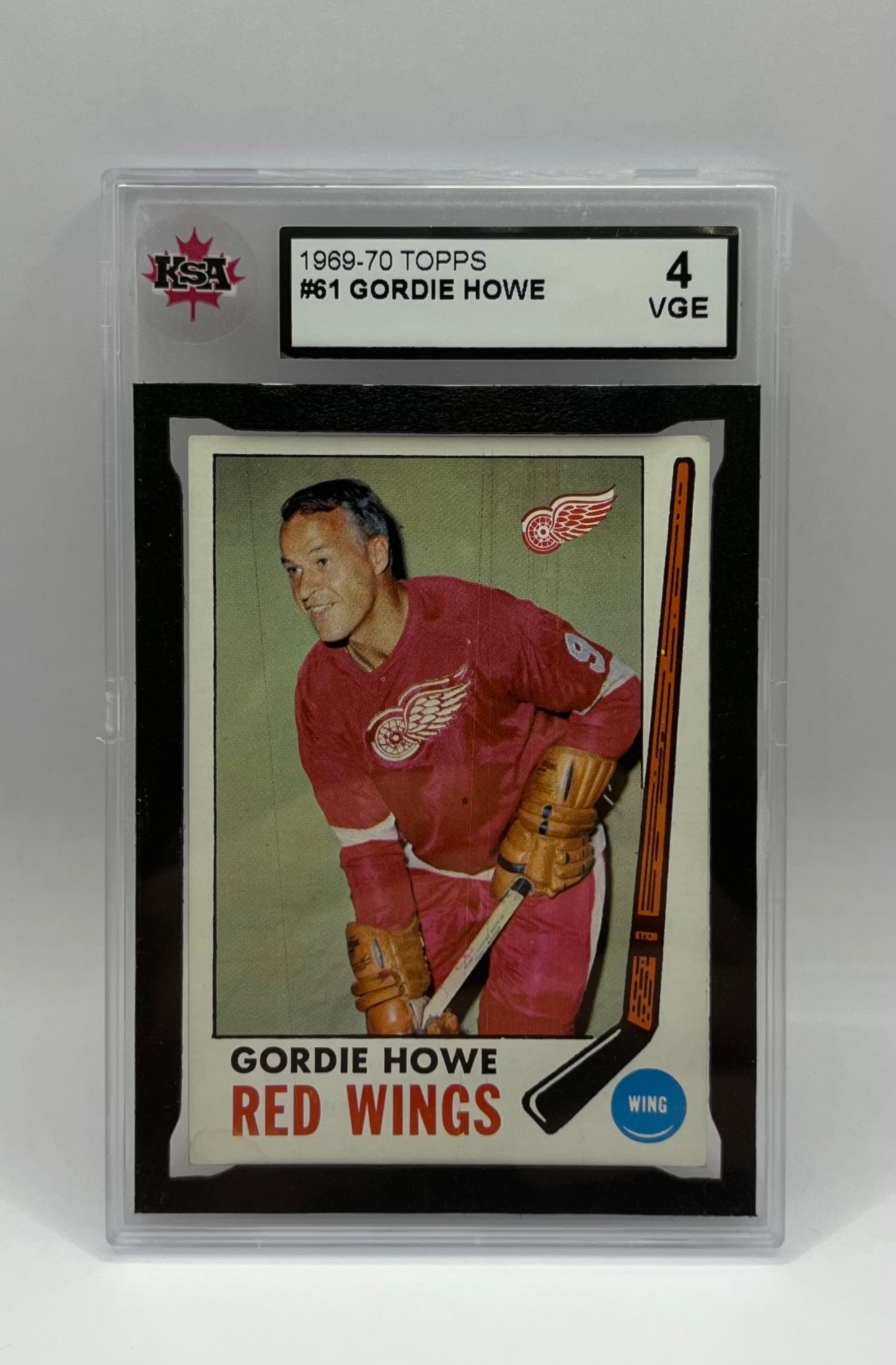 1969-70 #61 GORDIE HOWE TOPPS - KSA 4 VGE