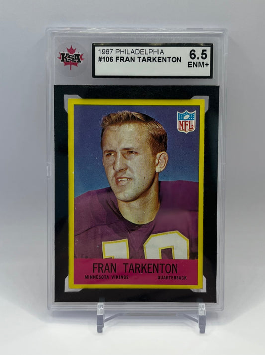 1967 #106 FRAN TARKENTON PHILADELPHIA- KSA 6.5 ENM+