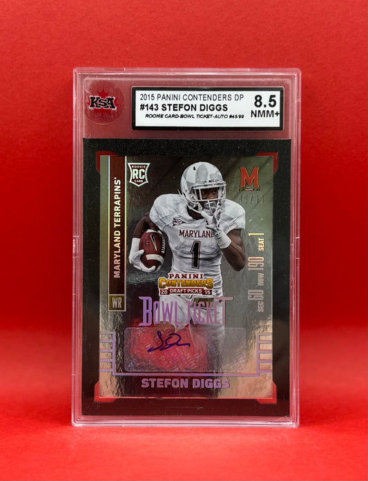 2015 #143 STEFON DIGGS PANINI CONTENDERS DP BOWL TICKET AUTO 45/99 - KSA 8.5 NMM+