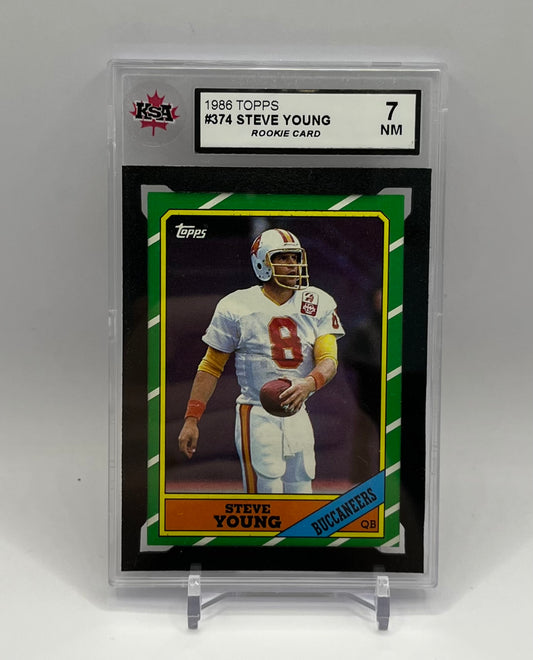 1986 #374 STEVE YOUNG TOPPS - KSA 7 NM