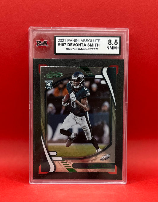 2021 #107 DEVONTA SMITH PANINI ABSOLUTE GREEN - KSA 8.5 NMM+