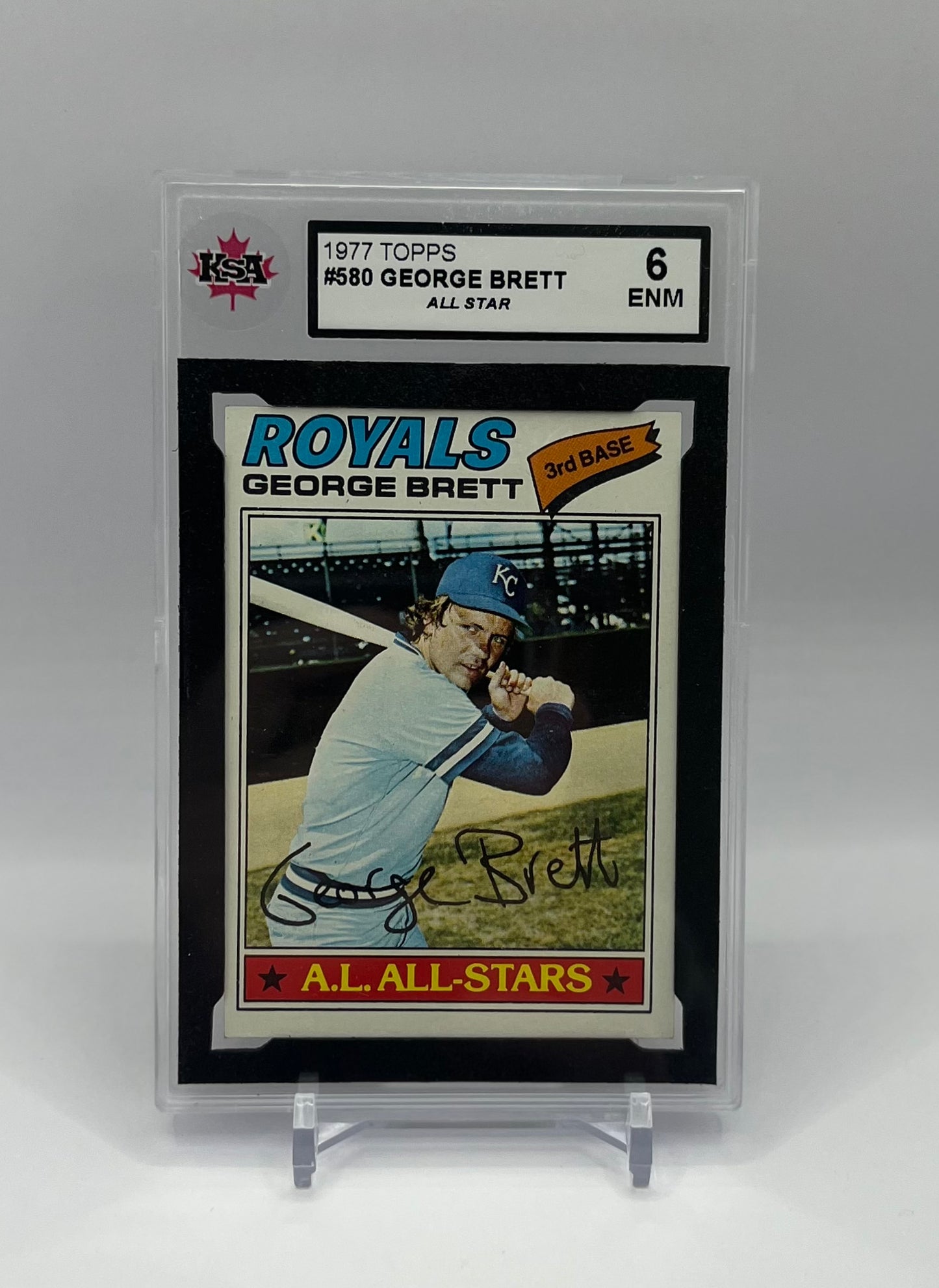 1977 #580 GEORGE BRETT TOPPS - KSA 6 ENM