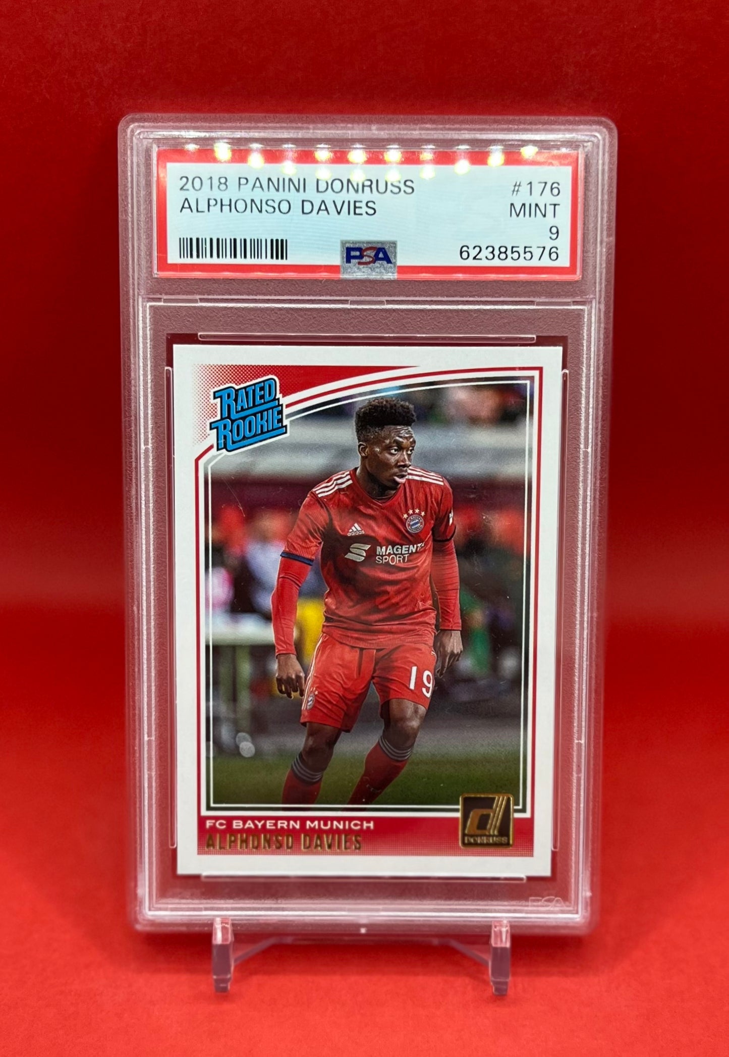 2018 #176 ALPHONSO DAVIES PANINI DONRUSS - PSA 9 MINT