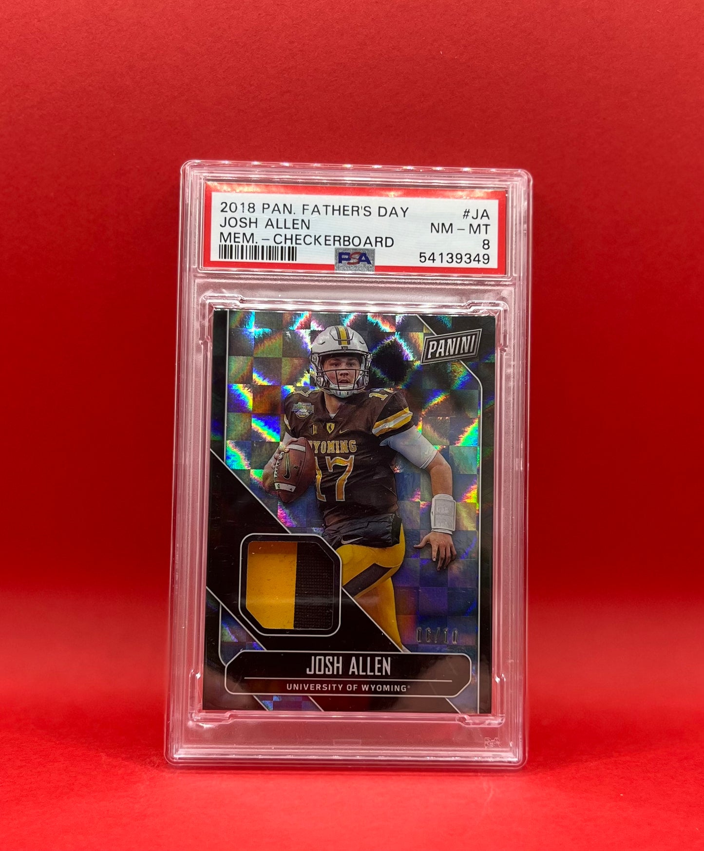 2018 #JA JOSH ALLEN PAN FATHERS DAY CHECKERBOARD 6/10 - PSA 8 NM-MT