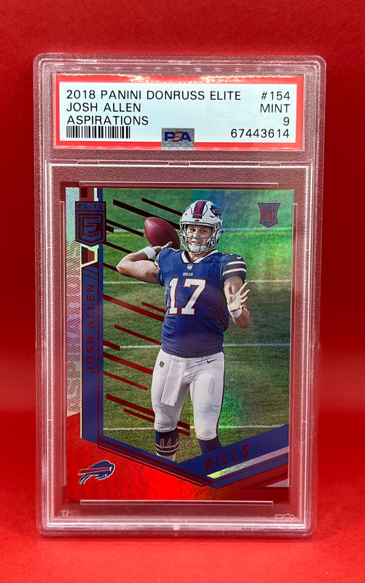 2018 #154 JOSH ALLEN PANINI DONRUSS ELITE ASPIRATIONS 4/83 - PSA 9 MINT