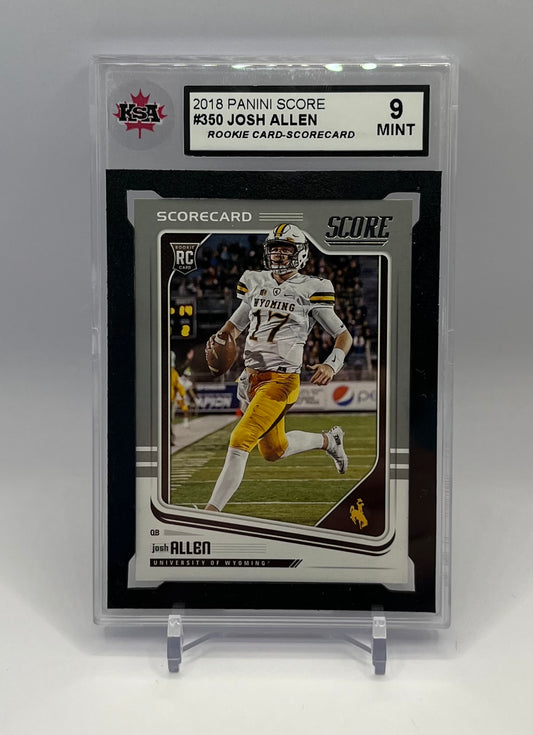 2018 #350 JOSH ALLEN PANINI SCORE ROOKIE - KSA 9 MINT