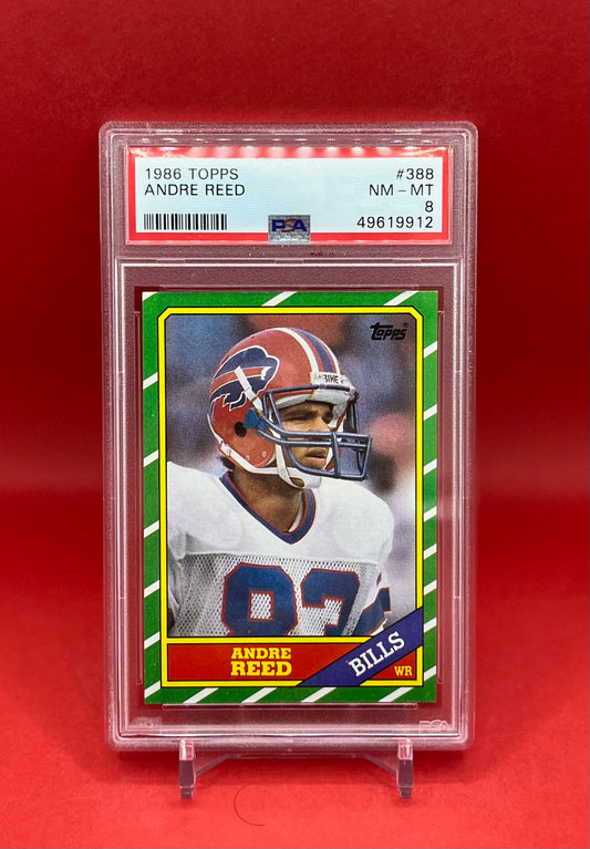 1986 #388 ANDRE REED TOPPS - PSA 8 NM-MT