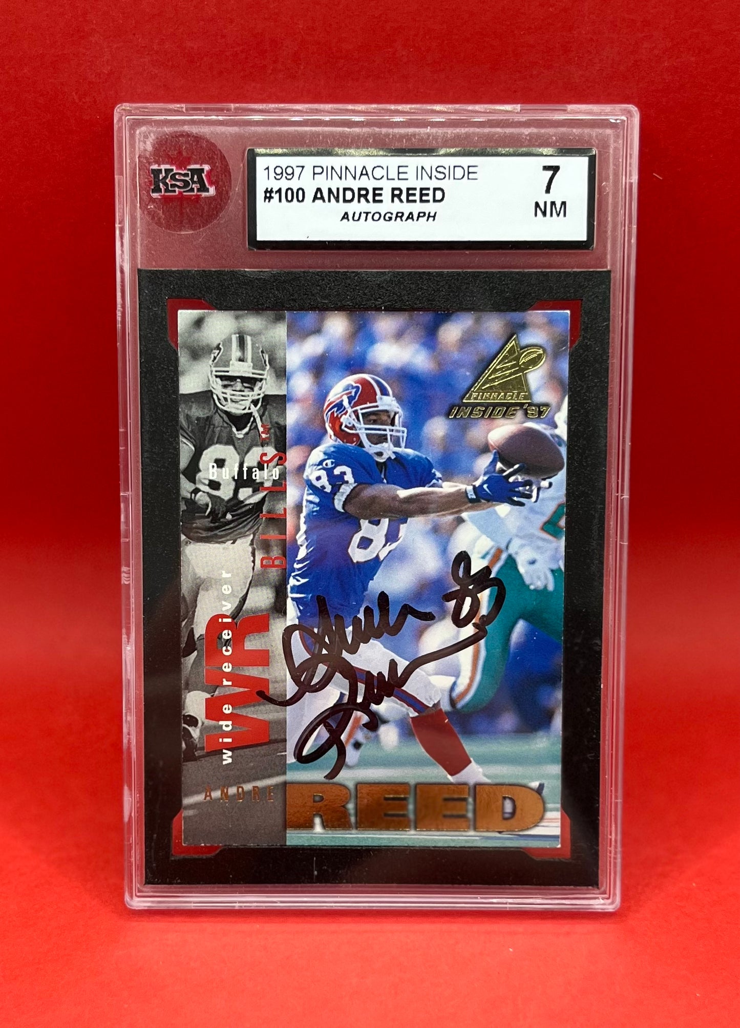 1997 #100 PINNACLE INSIDE ANDRE REED AUTO - KSA 7 NM