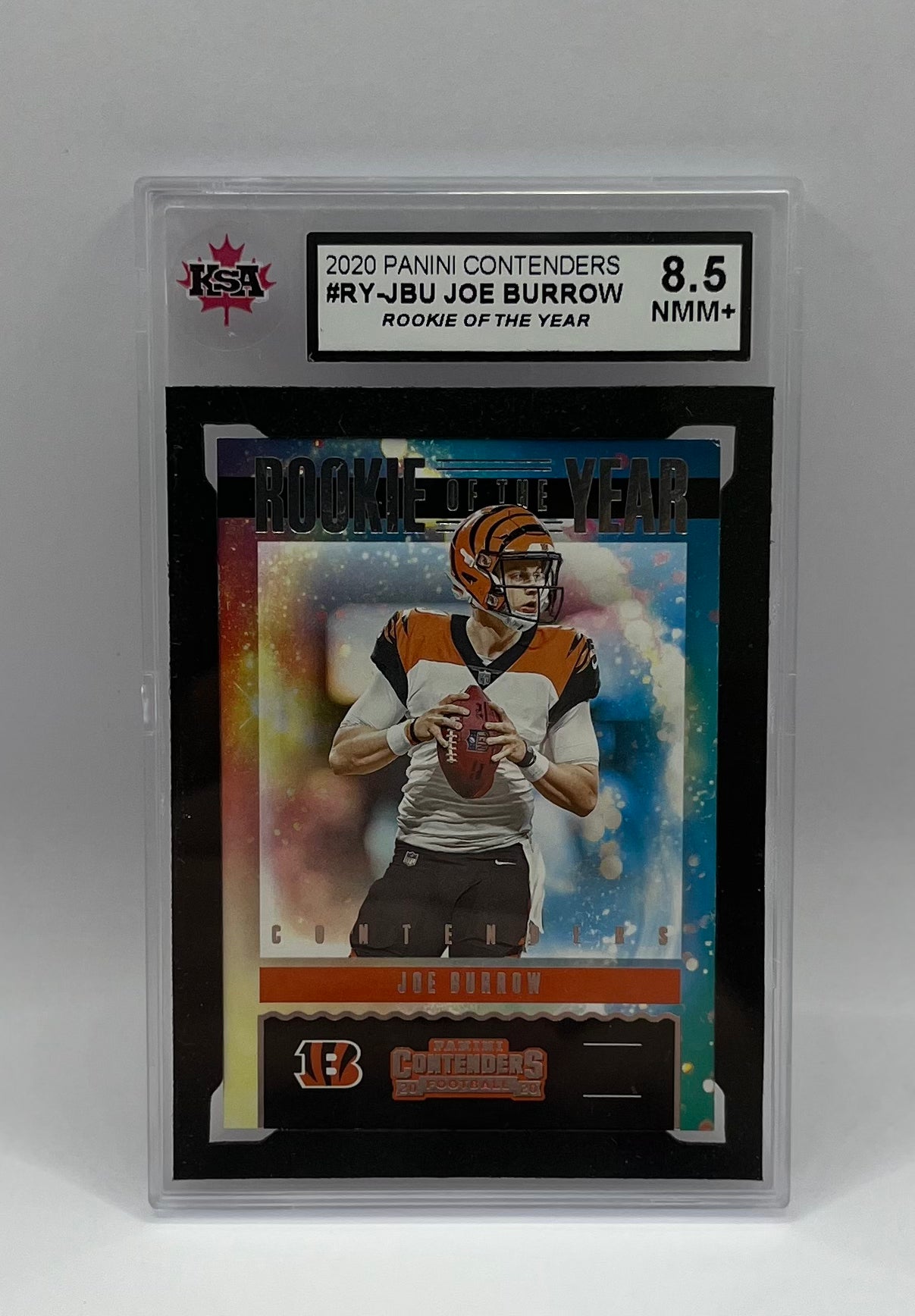 2020 #RY-JBU JOE BURROW PANINI CONTENDERS ROOKIE OF THE YEAR - KSA 8.5 NMM+