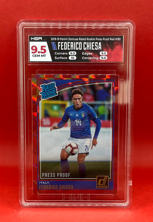 2018-19 #192 FEDERICO CHIESA PANINI DONRUSS PRESS PROOF - HGA 9.5 GEM MT