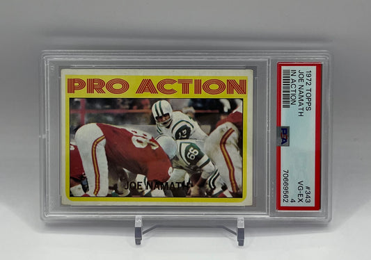 1972 #343 JOE NAMATH TOPPS - PSA 4 VG-EX