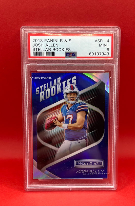 2018 #SR-4 JOSH ALLEN PANINI R & S STELLAR ROOKIES - PSA 9 MINT