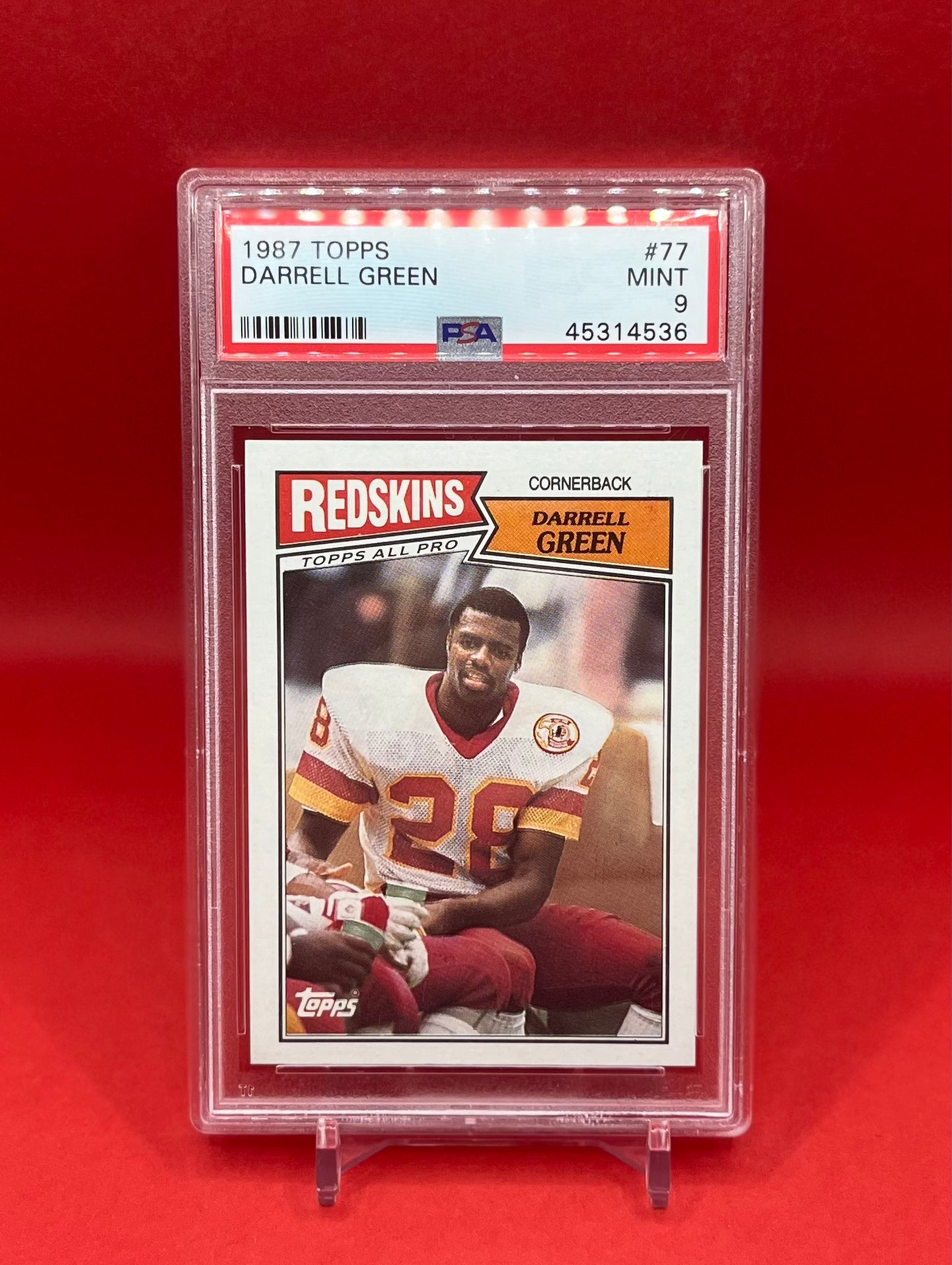 1987 #77 DARRELL GREEN TOPPS - PSA 9 MINT