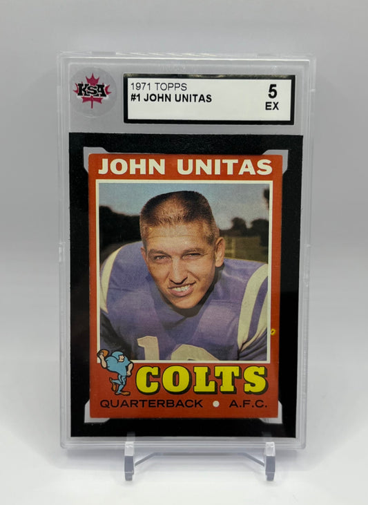 1971 #1 JOHN UNITAS TOPPS - KSA 5 EX