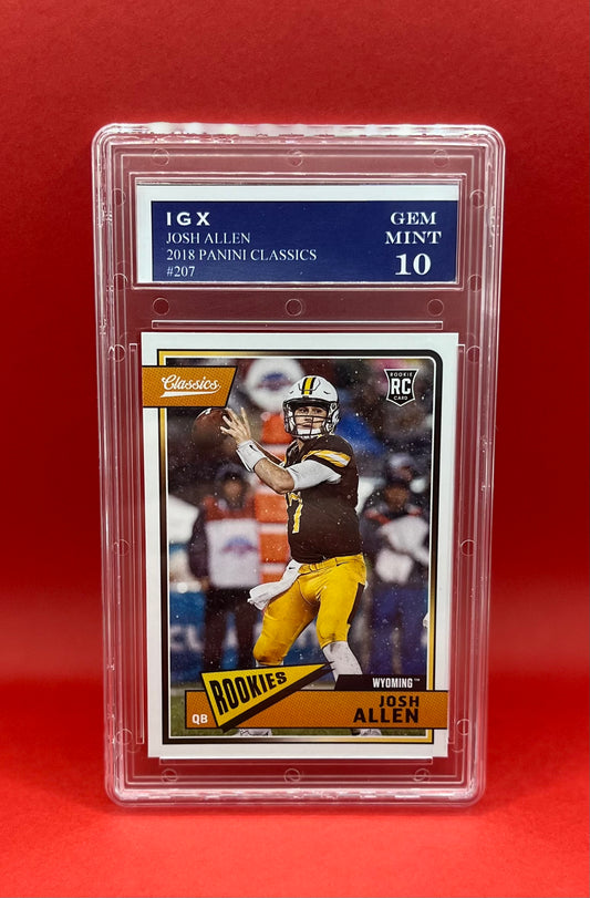 2018 #207 JOSH ALLEN PANINI CLASSICS - IGX 10 GEM MINT