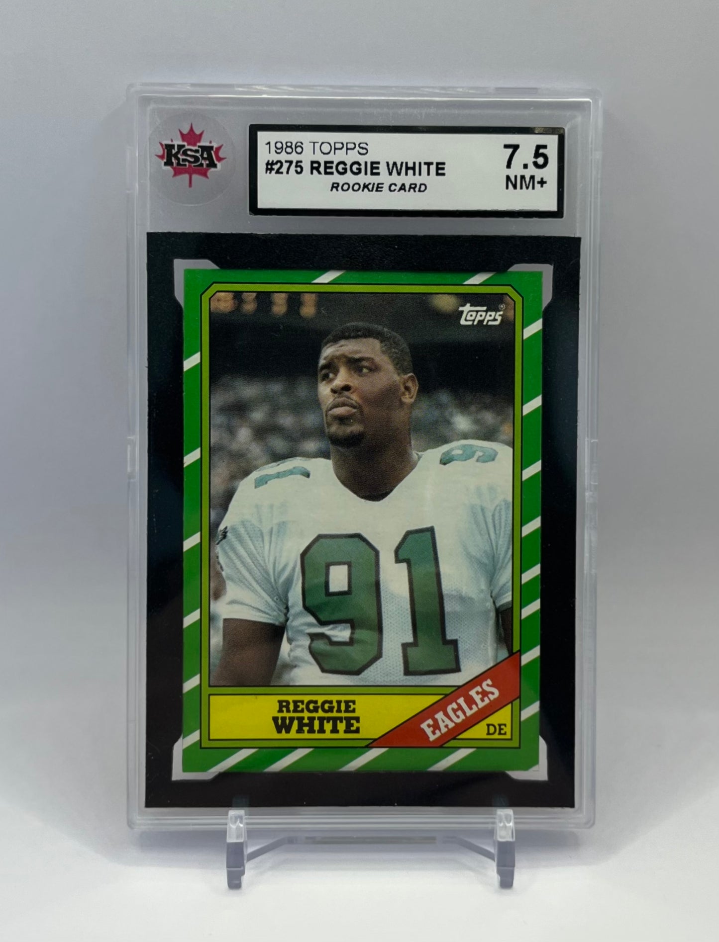 1986 #275 REGGIE WHITE TOPPS - KSA 7.5 NM+