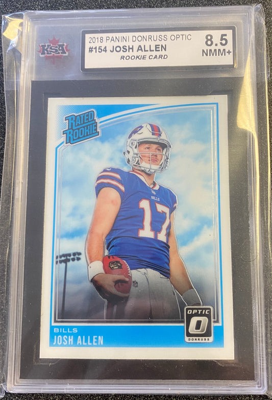 2018 #154 JOSH ALLEN PANINI DONRUSS OPTIC - KSA 8.5 NMM+