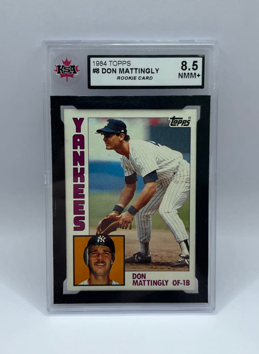 1984 #8 DON MATTINGLY TOPPS ROOKIE - KSA 8.5 NMM+