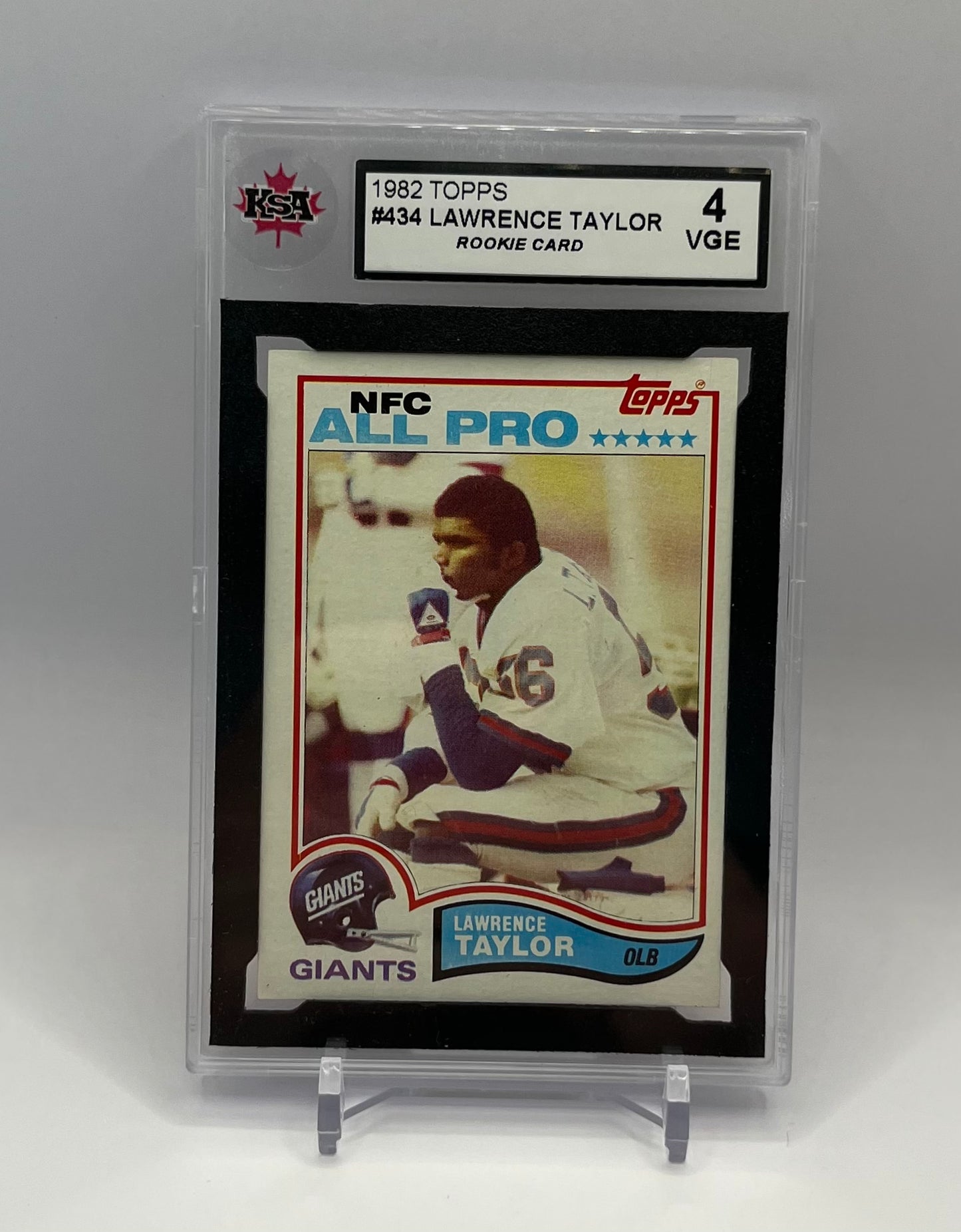 1982 #434 LAWRENCE TAYLOR TOPPS - KSA 4 VGE